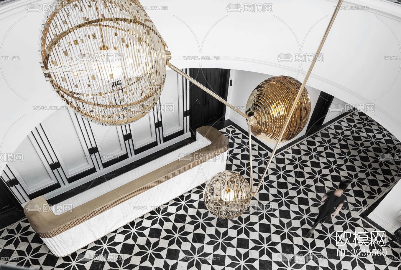 现代办公区效果图下载（渲染图18）