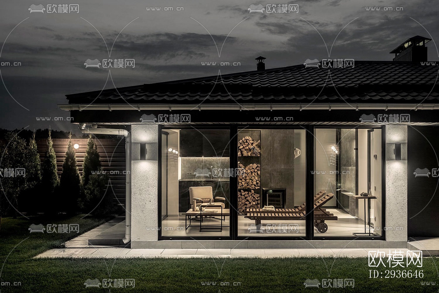 现代居住建筑效果图下载（渲染图6）