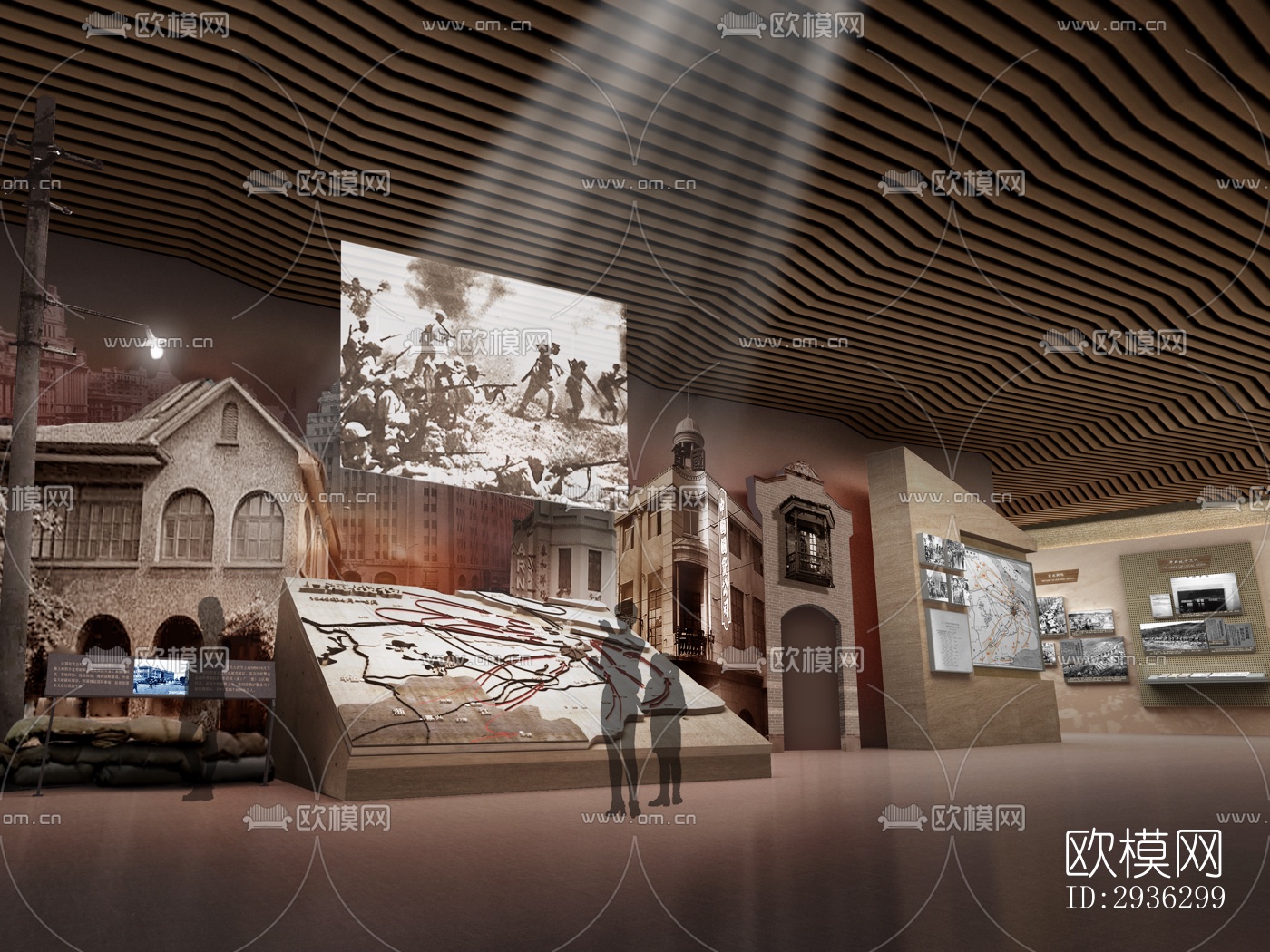 新中式美术博物馆效果图下载（渲染图6）