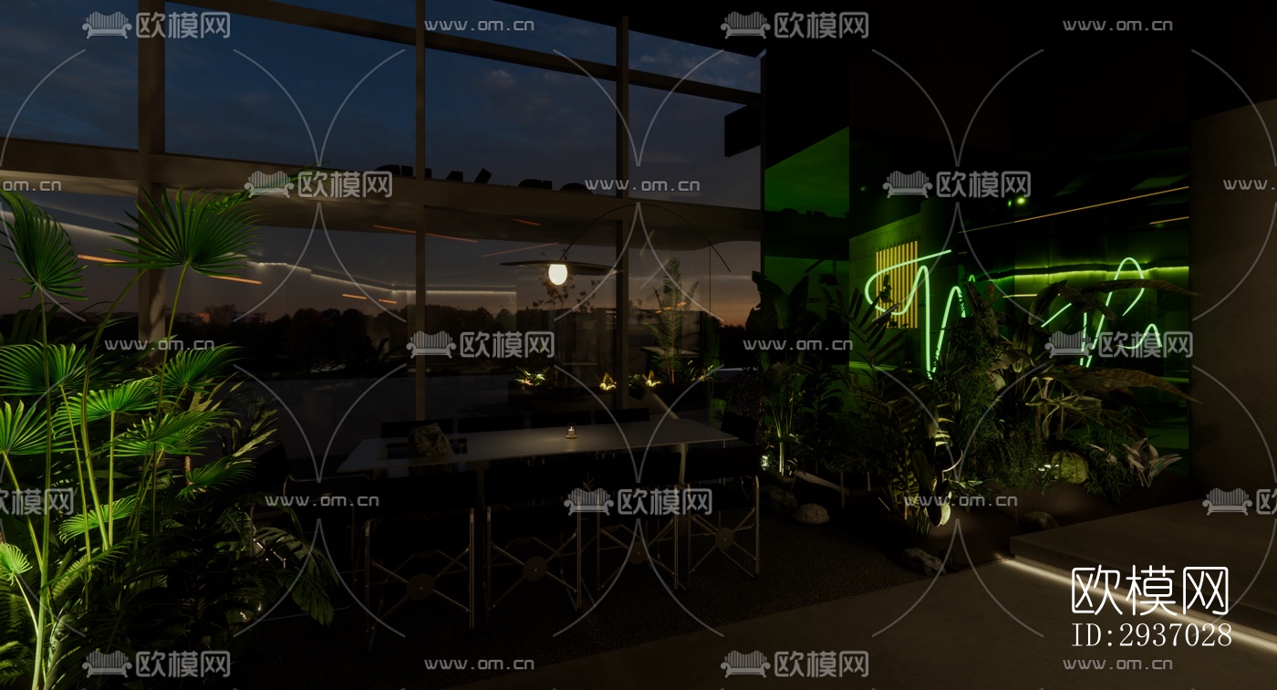 工业风咖啡奶茶效果图下载（渲染图15）