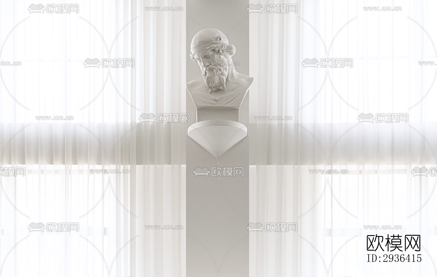 侘寂办公区效果图下载（渲染图8）