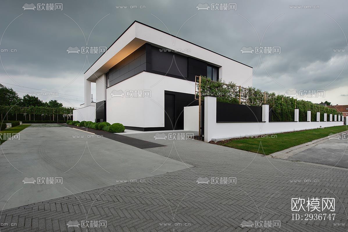 现代居住建筑效果图下载（渲染图17）