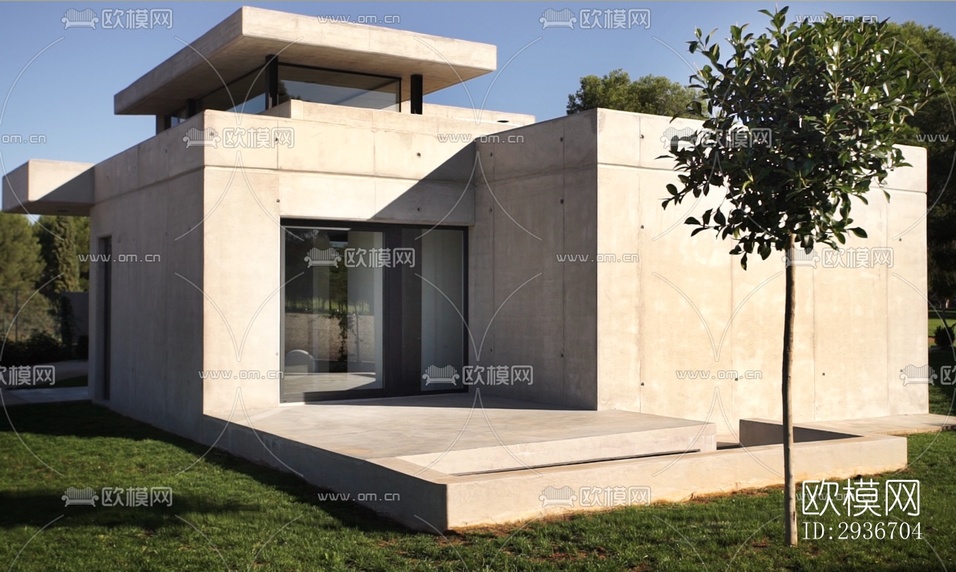 现代居住建筑效果图下载(渲染图12)
