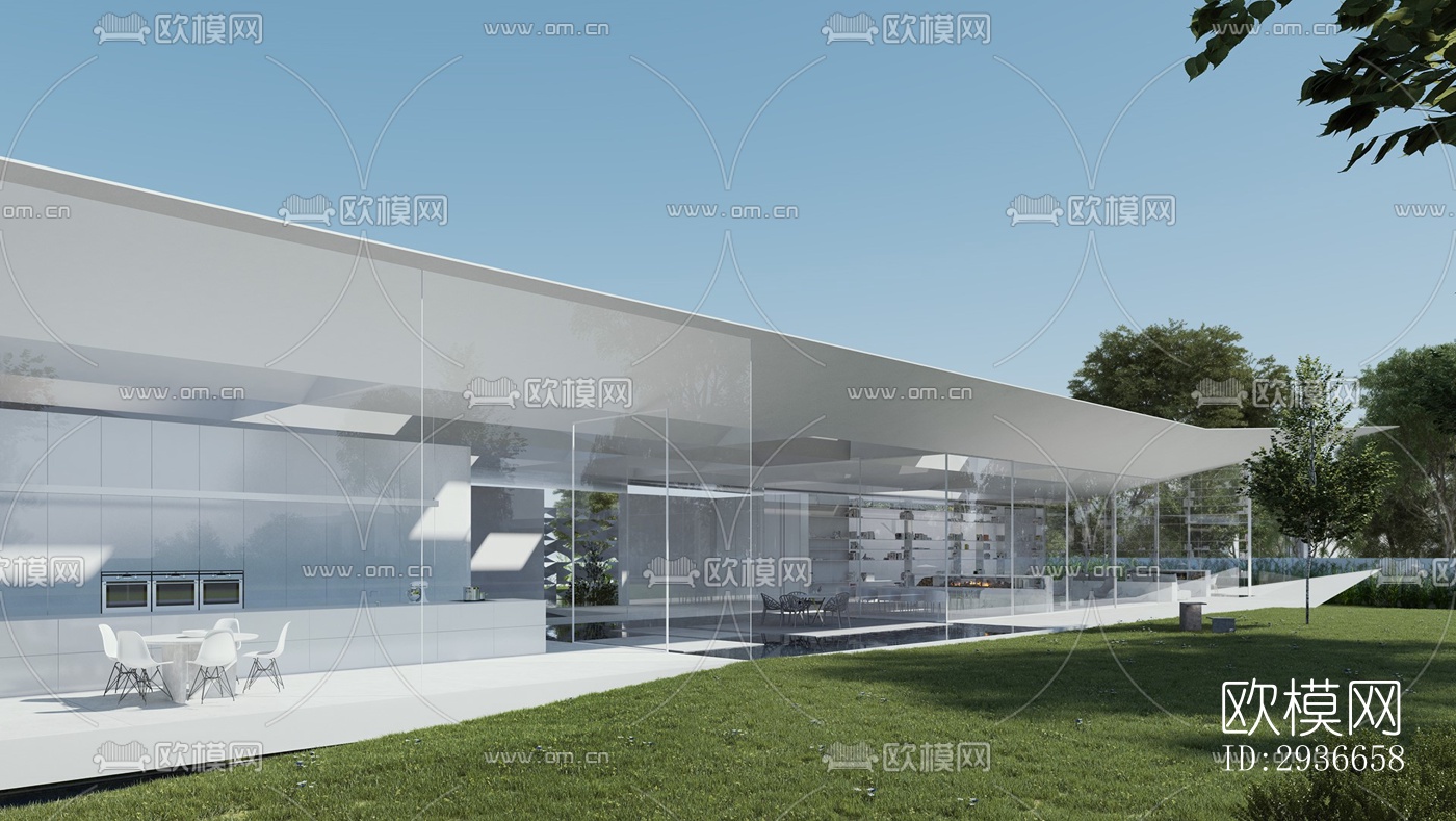 现代居住建筑效果图下载（渲染图11）