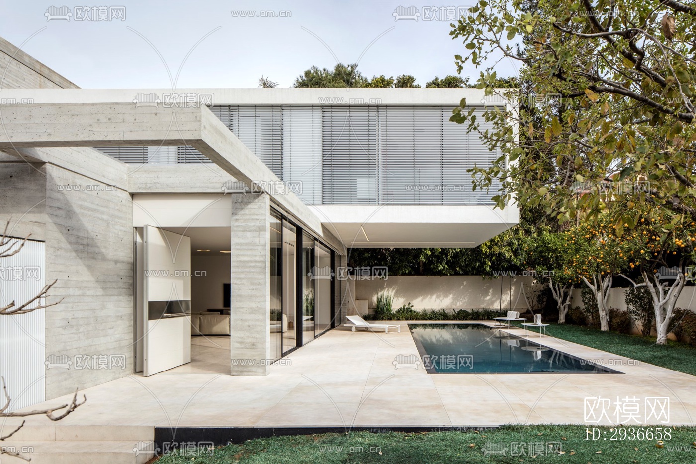 现代居住建筑效果图下载（渲染图20）