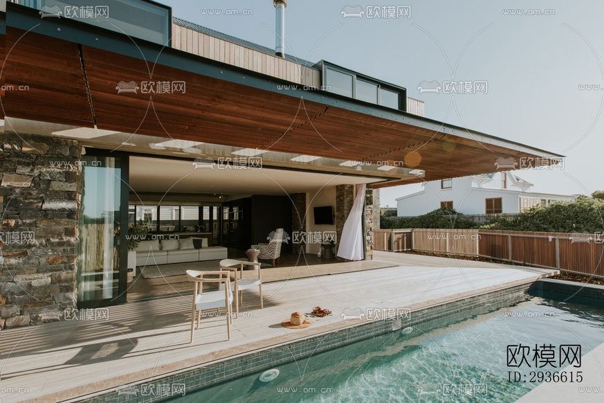 工业风居住建筑效果图下载(渲染图12)