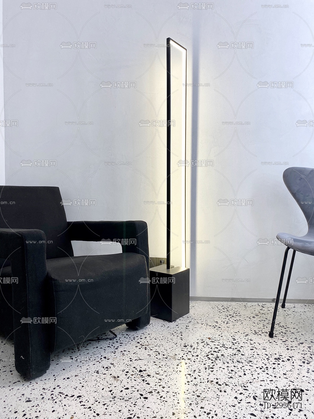 现代办公区效果图下载（渲染图8）