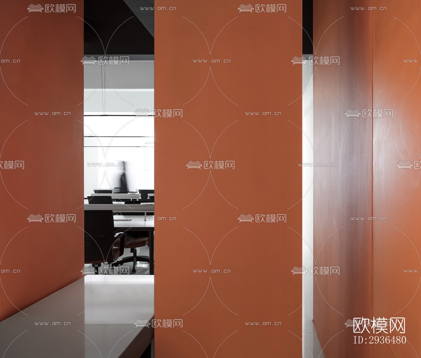 现代办公区效果图下载（渲染图5）