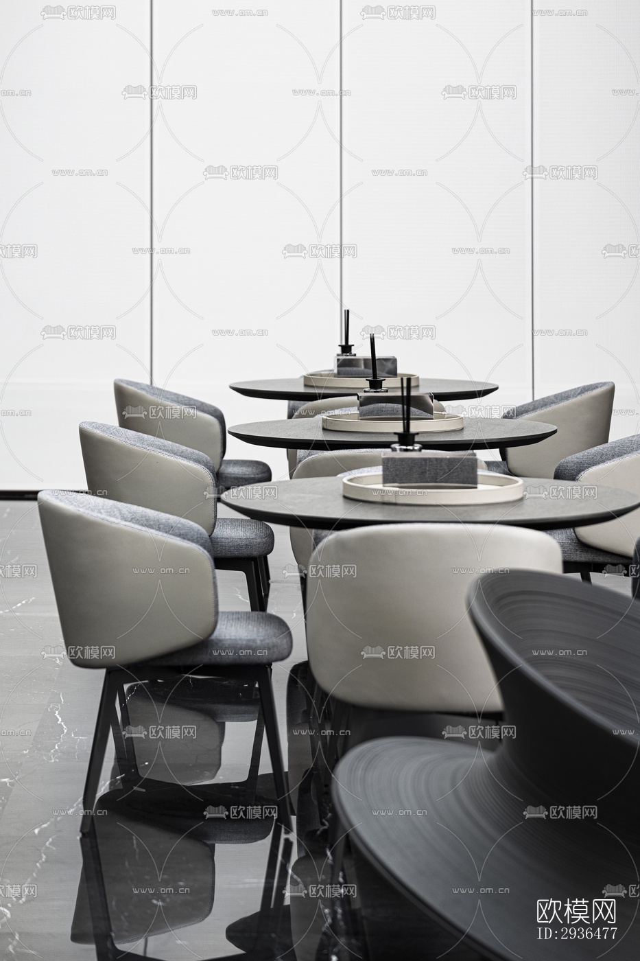 现代办公区效果图下载（渲染图6）