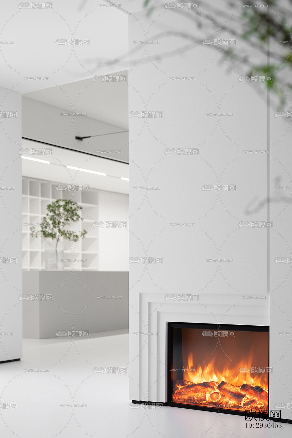 现代办公区效果图下载（渲染图19）