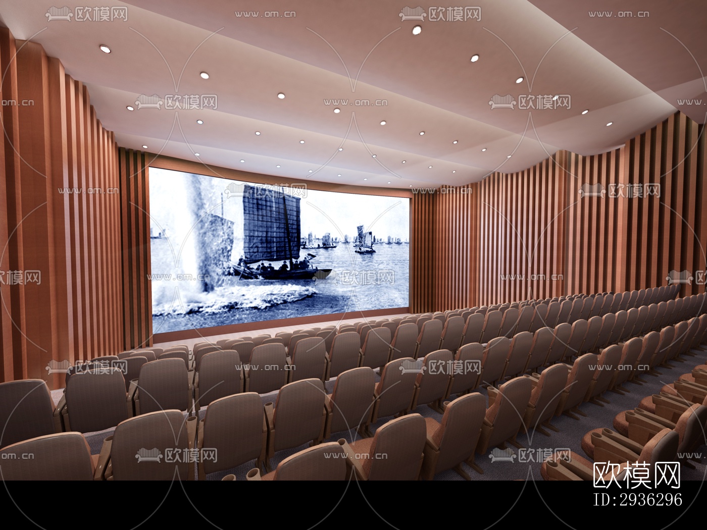 新中式美术博物馆效果图下载（渲染图11）