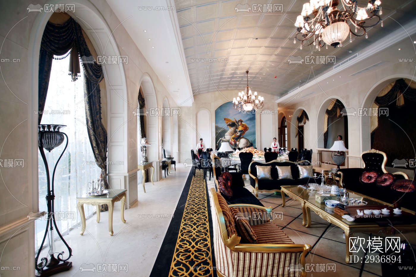 中式中餐厅效果图下载（渲染图3）