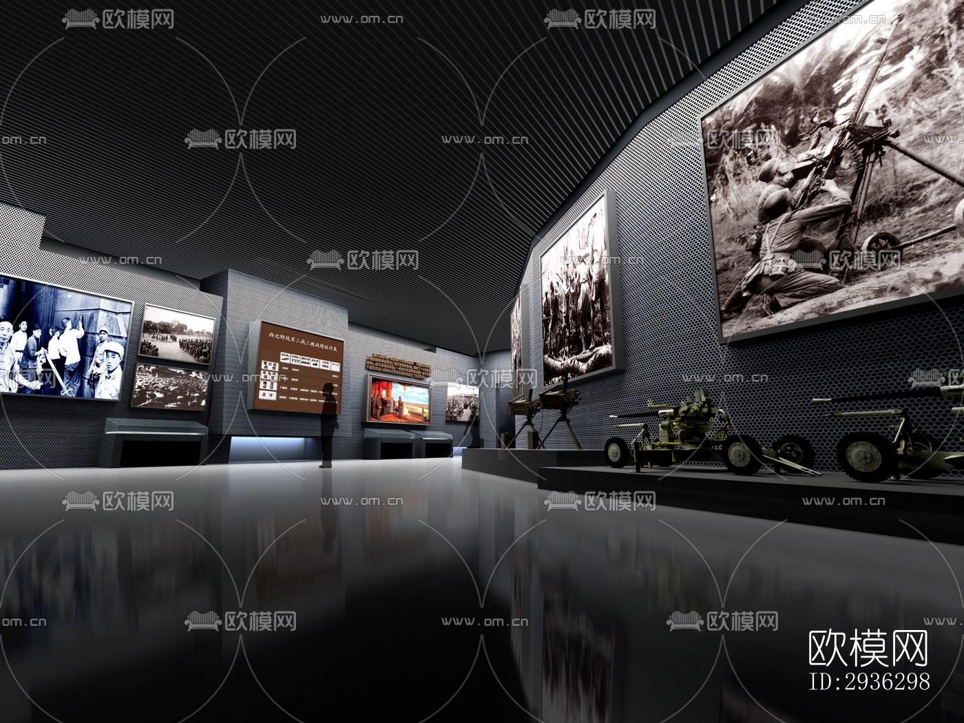 新中式美术博物馆效果图下载（渲染图10）