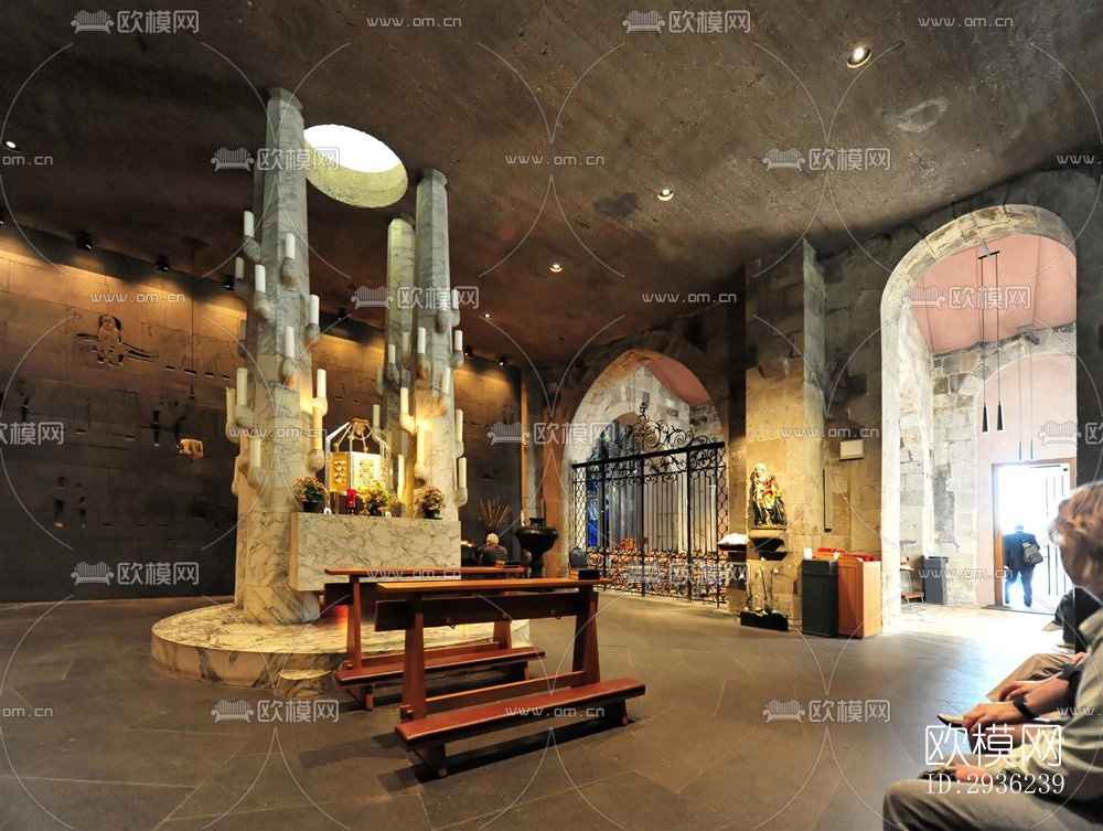 中古风美术博物馆效果图下载（渲染图2）