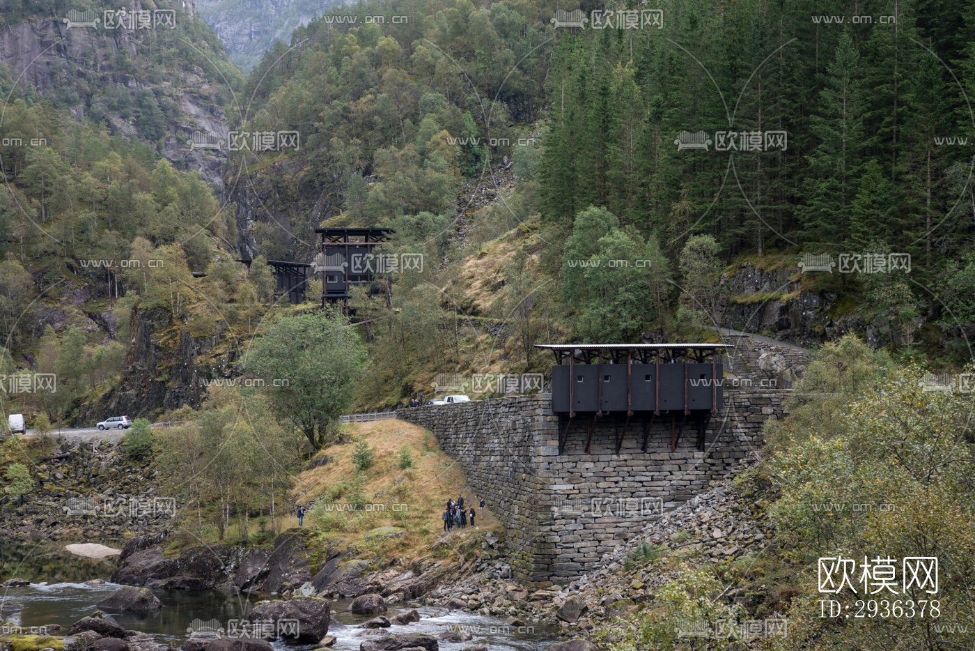 高级灰美术博物馆效果图下载（渲染图6）