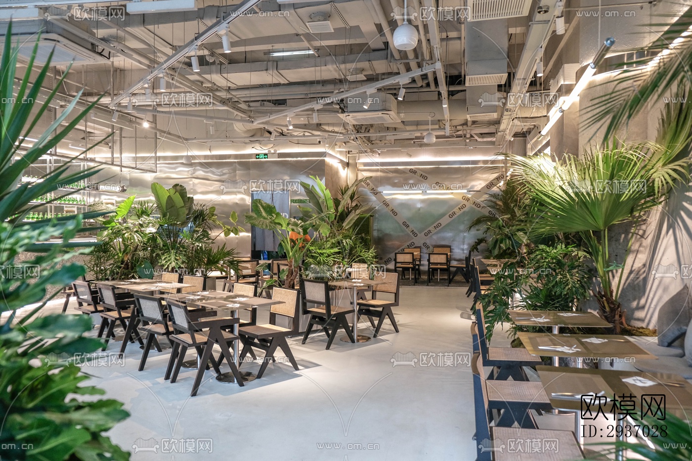 工业风咖啡奶茶效果图下载（渲染图4）