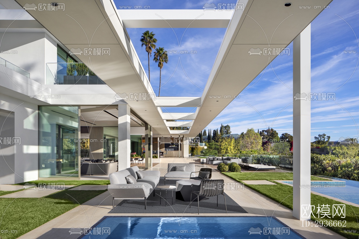 现代居住建筑效果图下载（渲染图5）