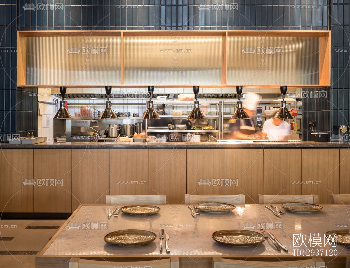 工业风西餐厅效果图下载（渲染图11）