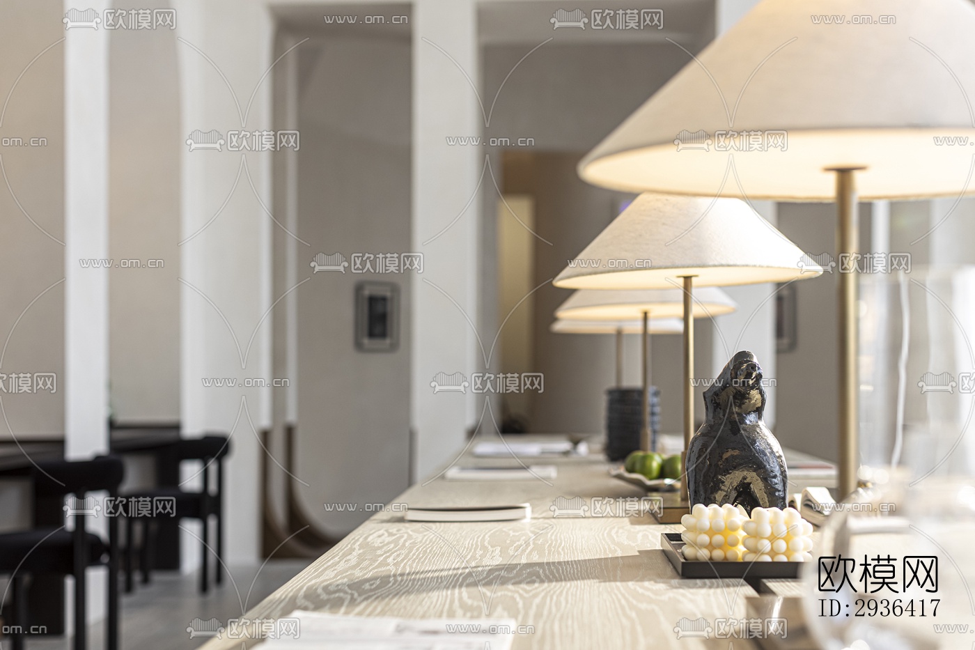 侘寂办公区效果图下载（渲染图9）