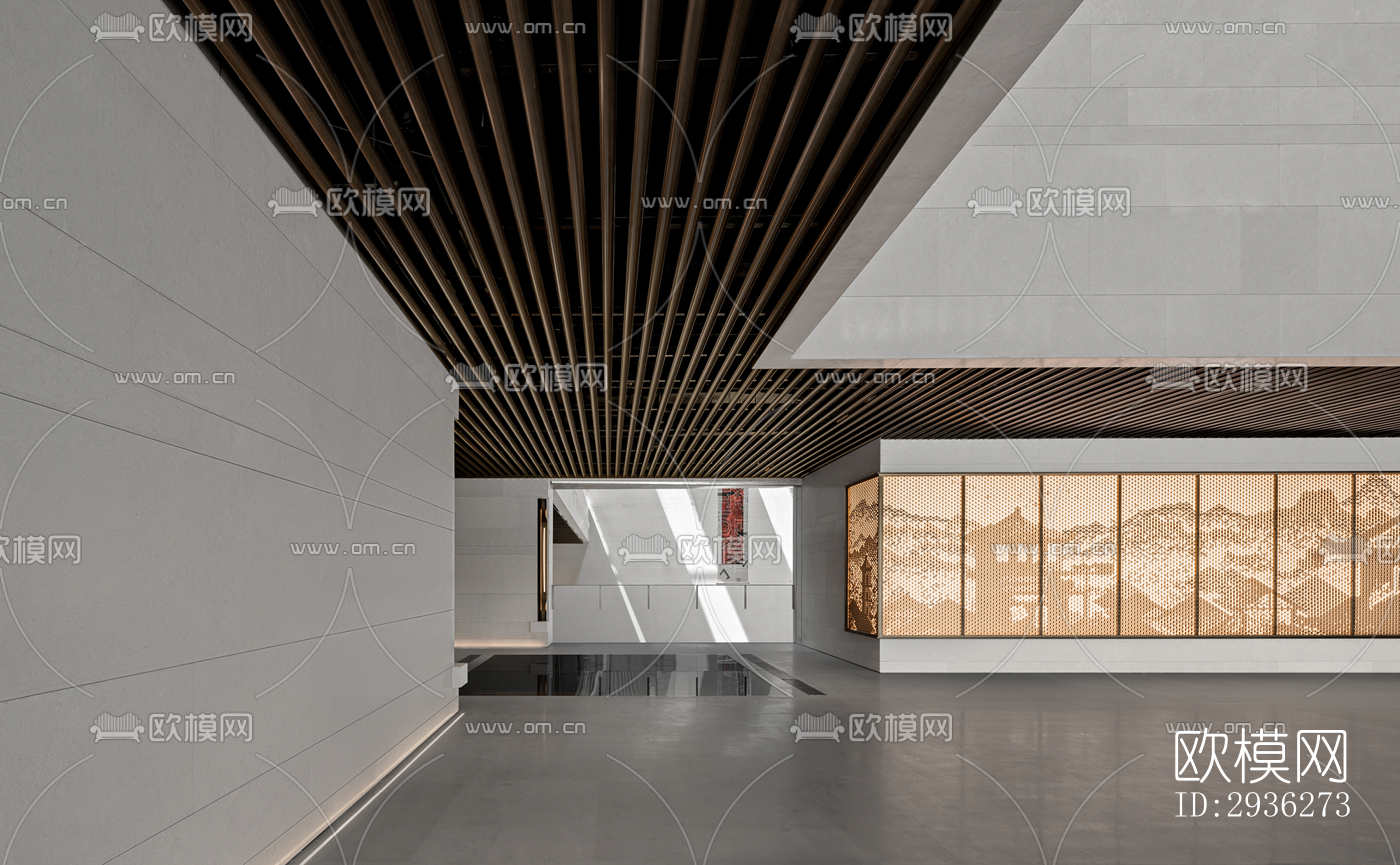 新中式美术博物馆效果图下载（渲染图8）