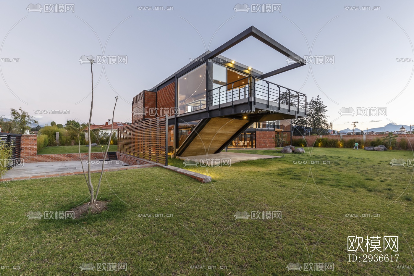 工业风居住建筑效果图下载（渲染图20）