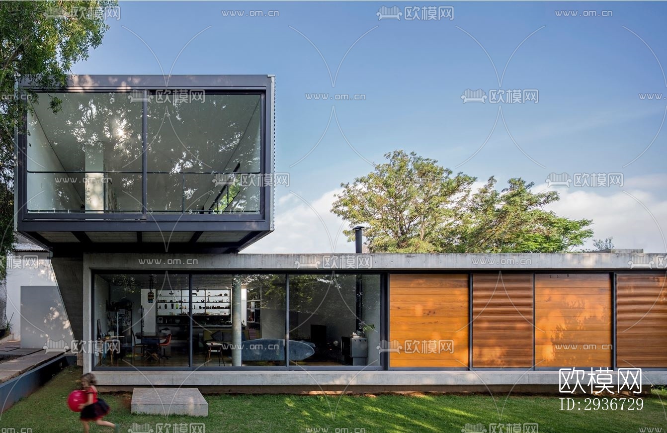 现代居住建筑效果图下载（渲染图10）