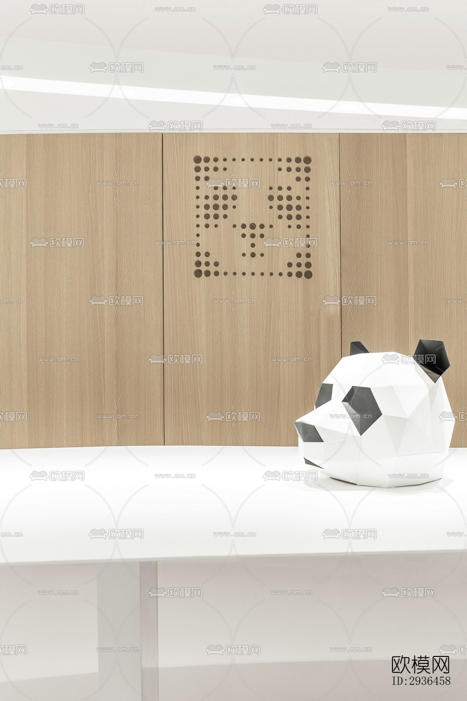 现代办公区效果图下载（渲染图14）