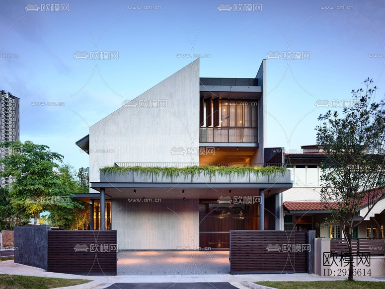 工業(yè)風(fēng)居住建筑效果圖下載(渲染圖5)