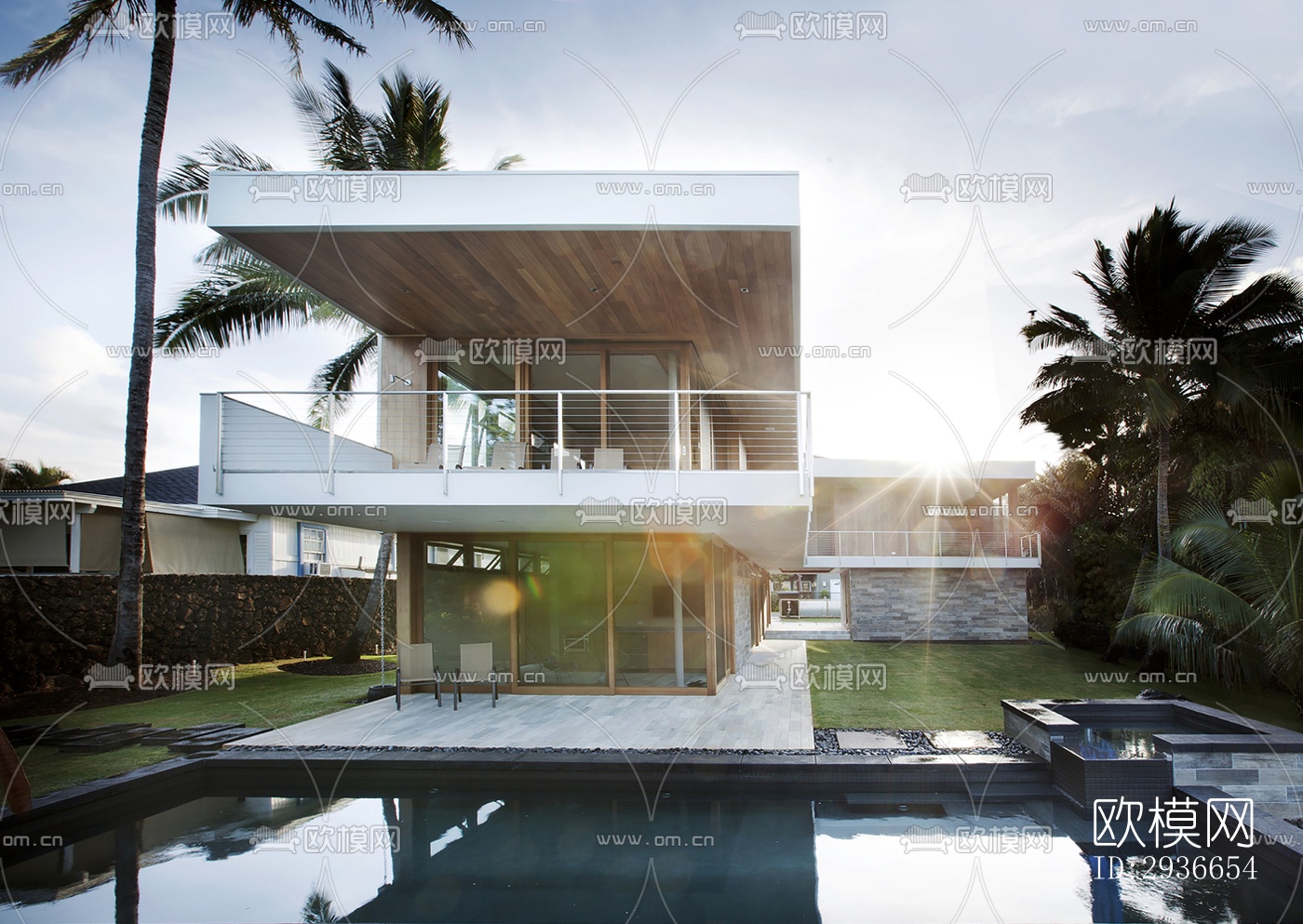 现代居住建筑效果图下载（渲染图7）