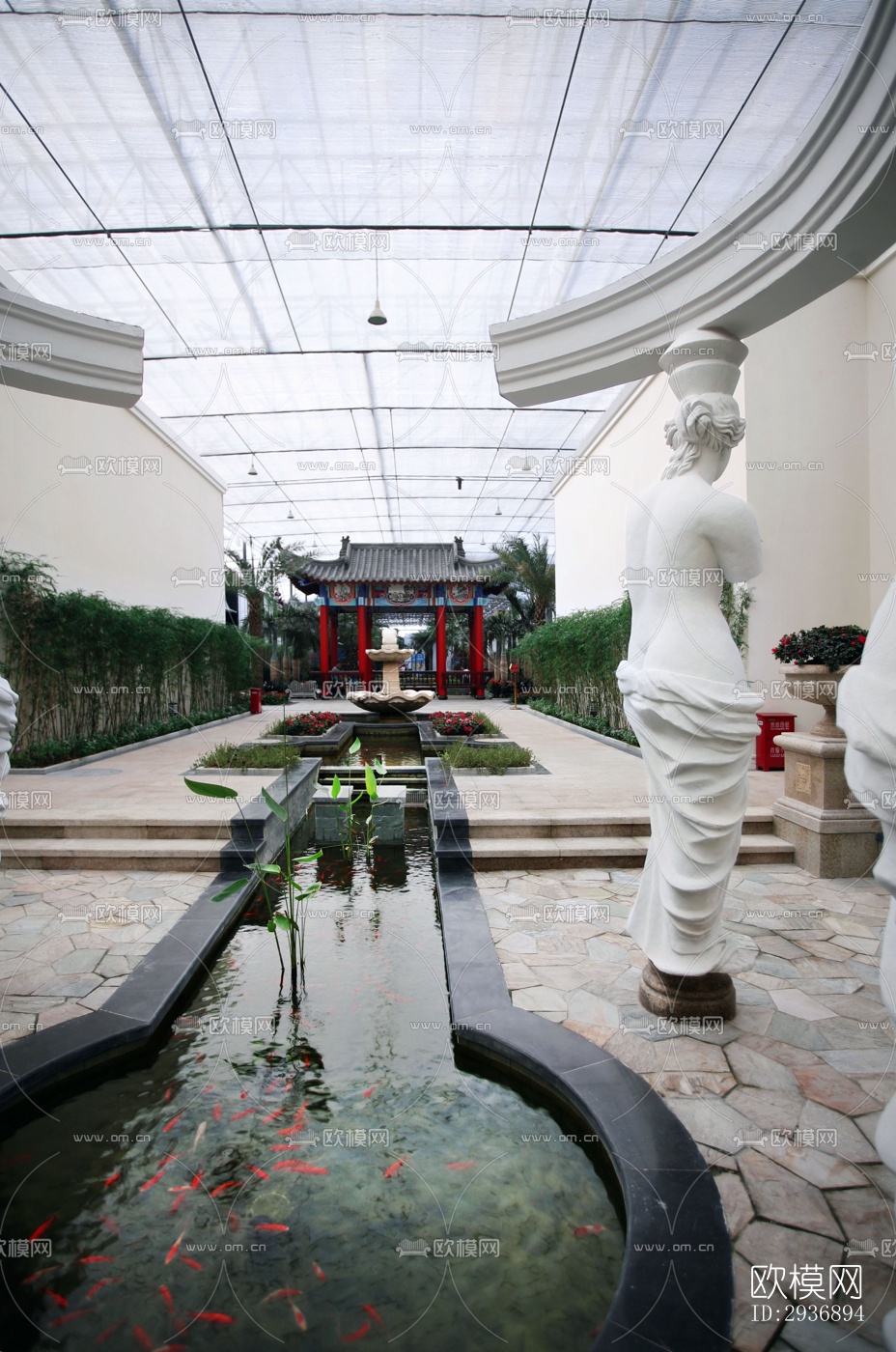 中式中餐厅效果图下载（渲染图11）