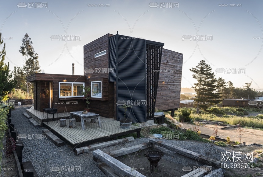 现代居住建筑效果图下载(渲染图2)