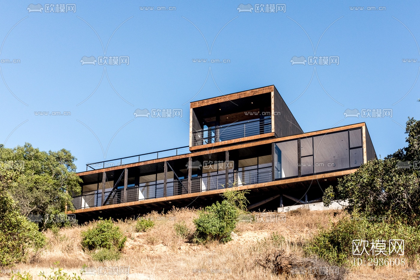 工业风居住建筑效果图下载（渲染图11）