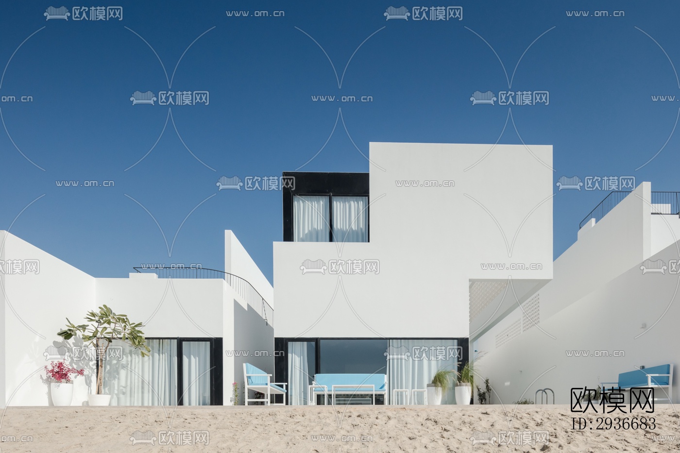 现代居住建筑效果图下载（渲染图15）