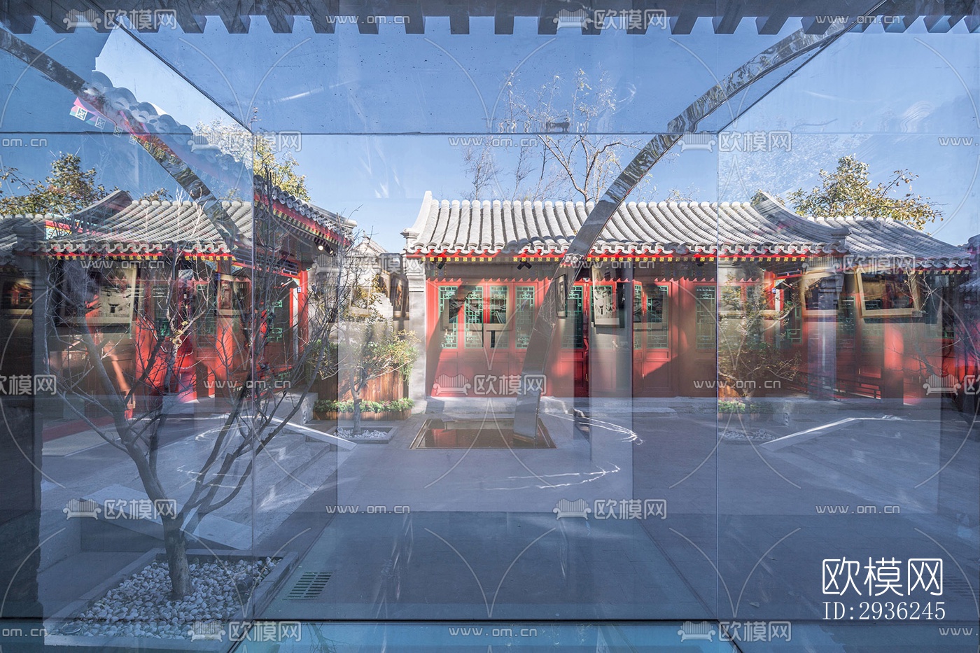 中式美术博物馆效果图下载（渲染图3）