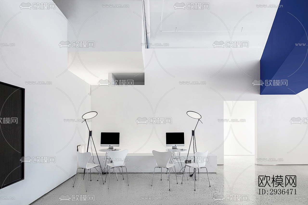 现代办公区效果图下载（渲染图15）