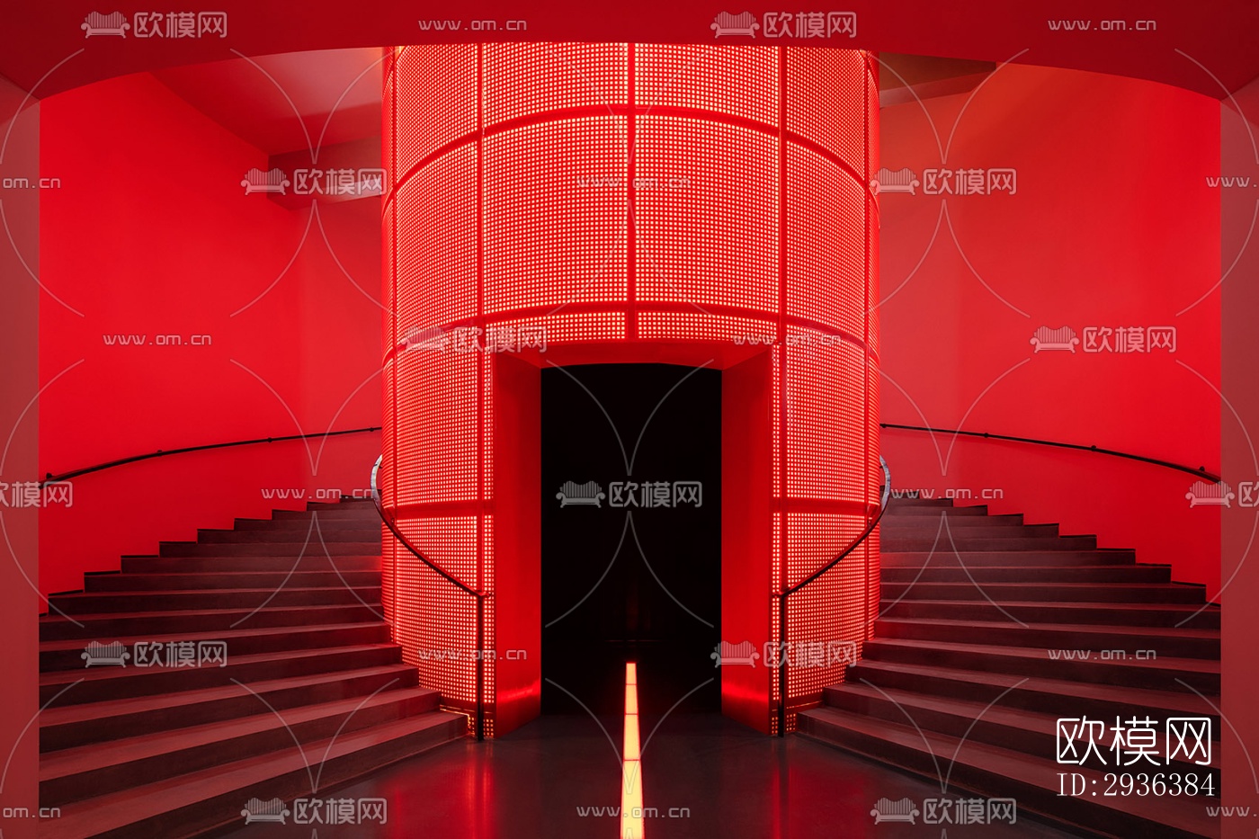 高级灰美术博物馆效果图下载（渲染图3）