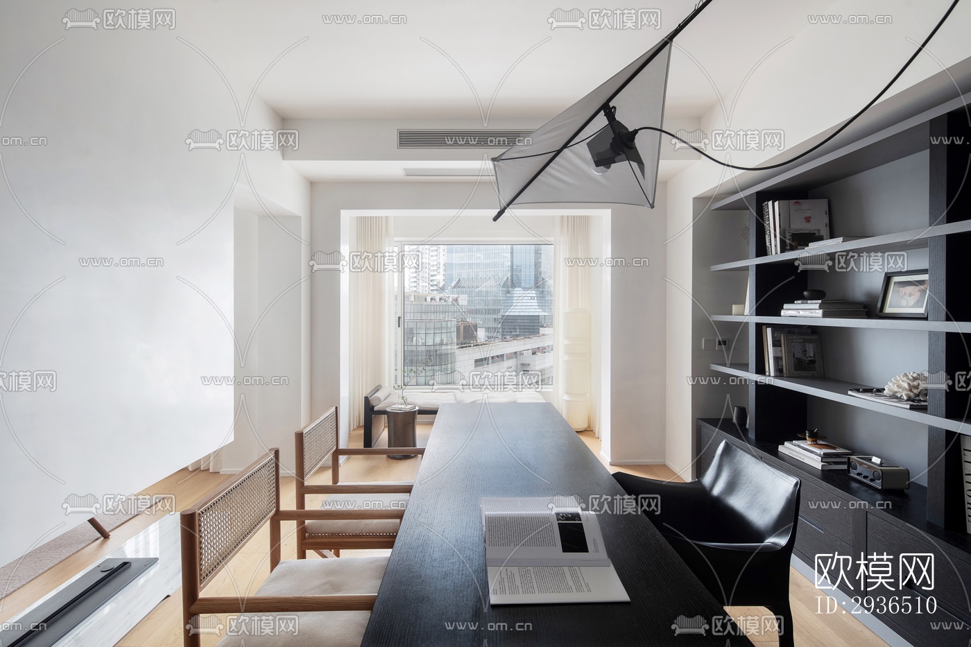 现代办公区效果图下载（渲染图9）