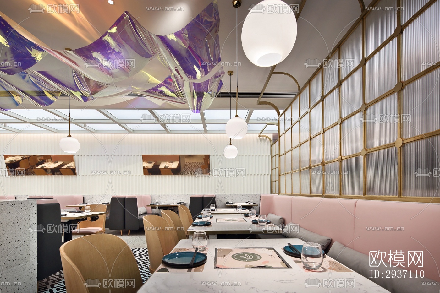 北欧西餐厅效果图下载（渲染图12）