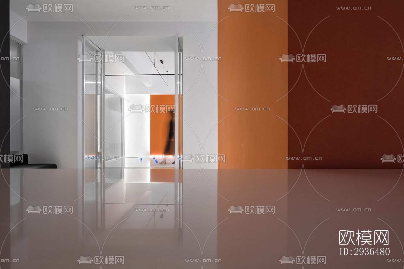 现代办公区效果图下载（渲染图15）