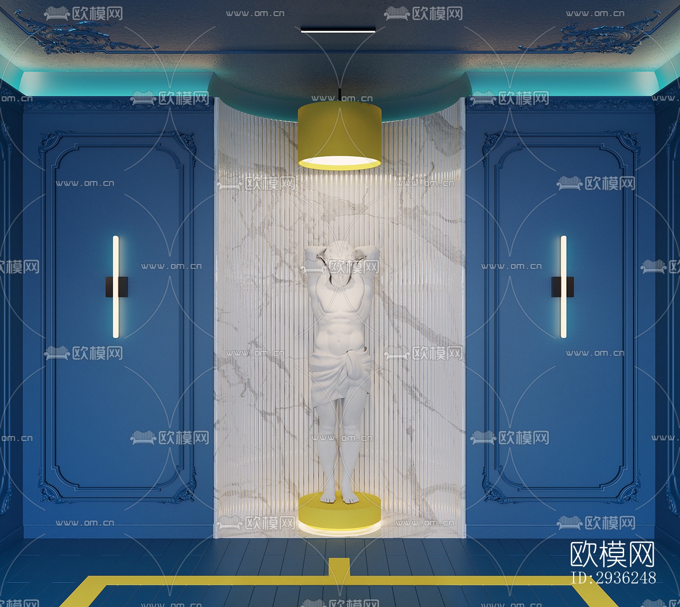 后现代美术博物馆效果图下载（渲染图1）