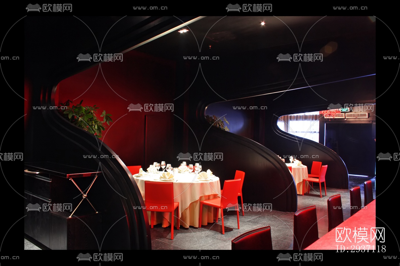 后现代西餐厅效果图下载（渲染图12）