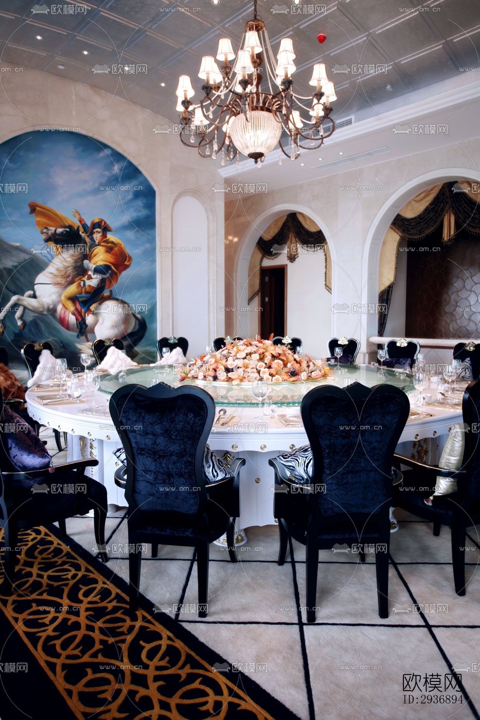 中式中餐厅效果图下载（渲染图6）