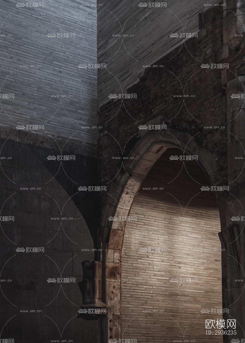 中古风美术博物馆效果图下载（渲染图11）