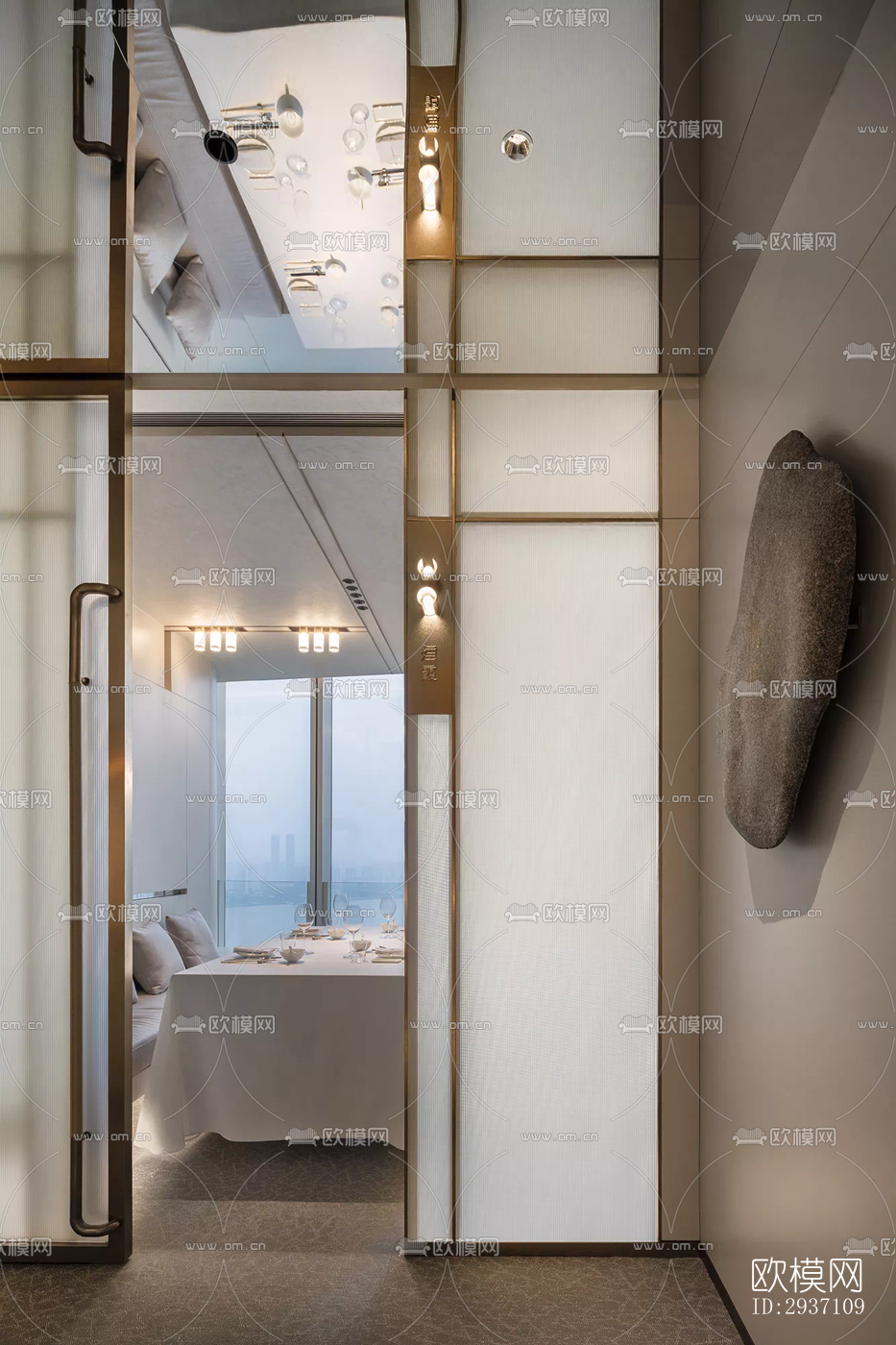 侘寂西餐厅效果图下载（渲染图19）