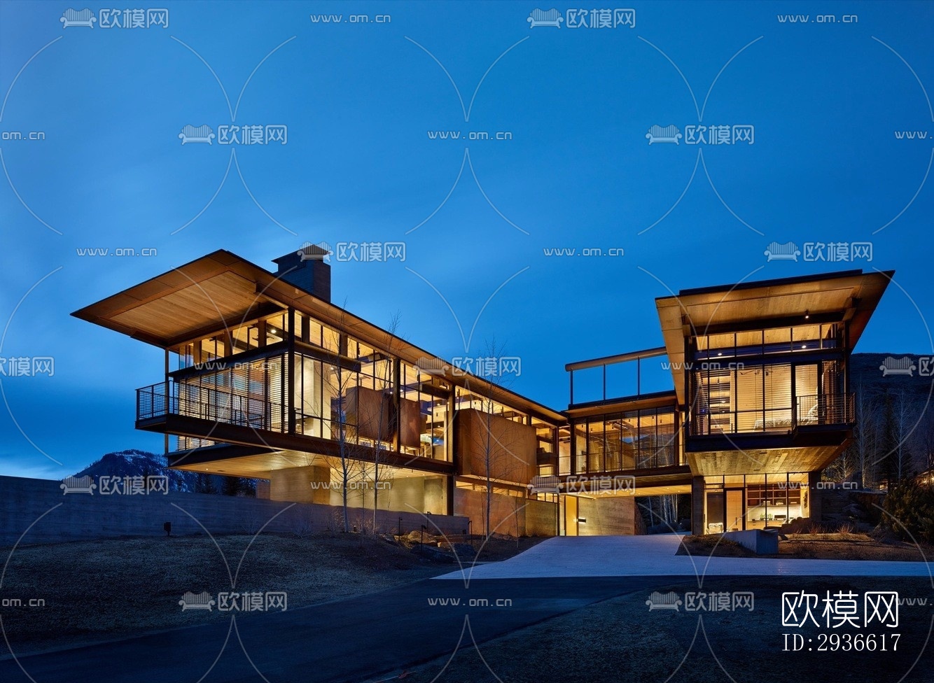 工业风居住建筑效果图下载（渲染图9）