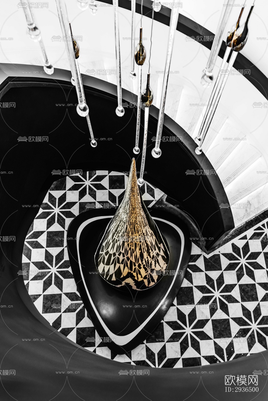 现代办公区效果图下载（渲染图3）