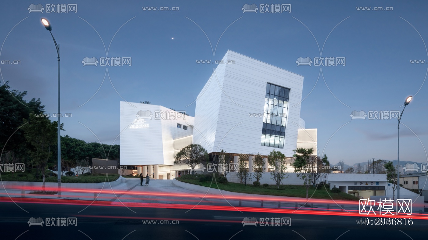 现代文体建筑效果图下载（渲染图9）