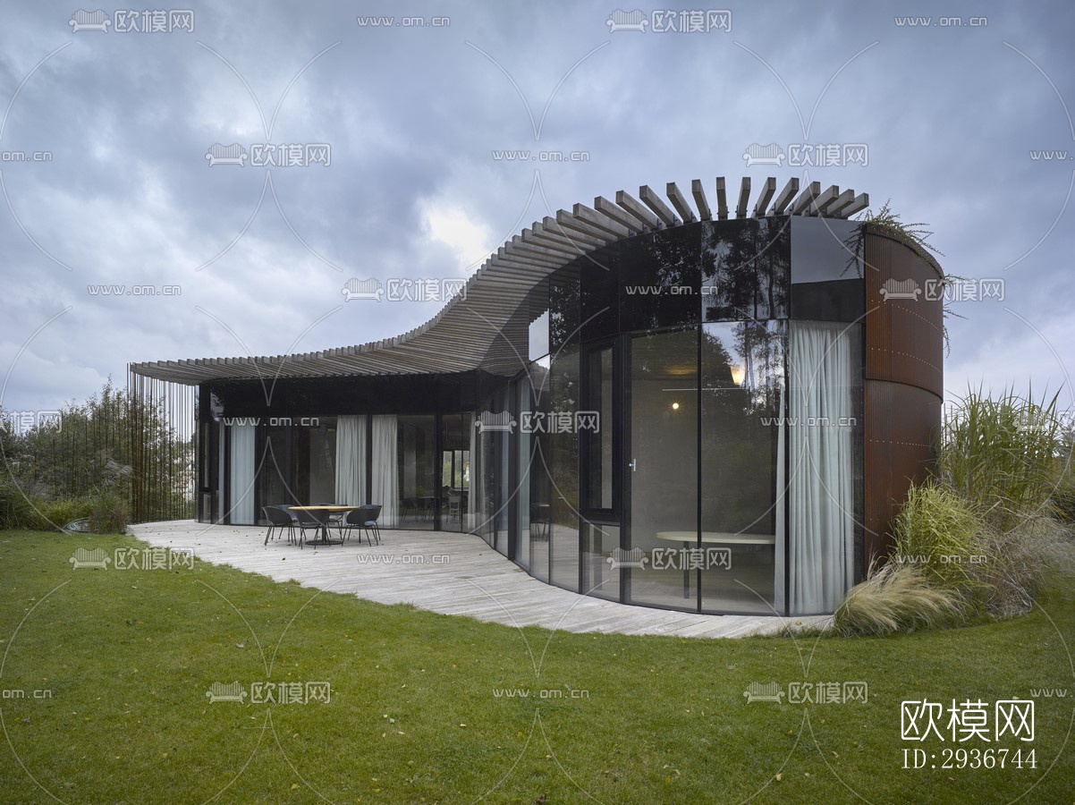 现代居住建筑效果图下载（渲染图3）