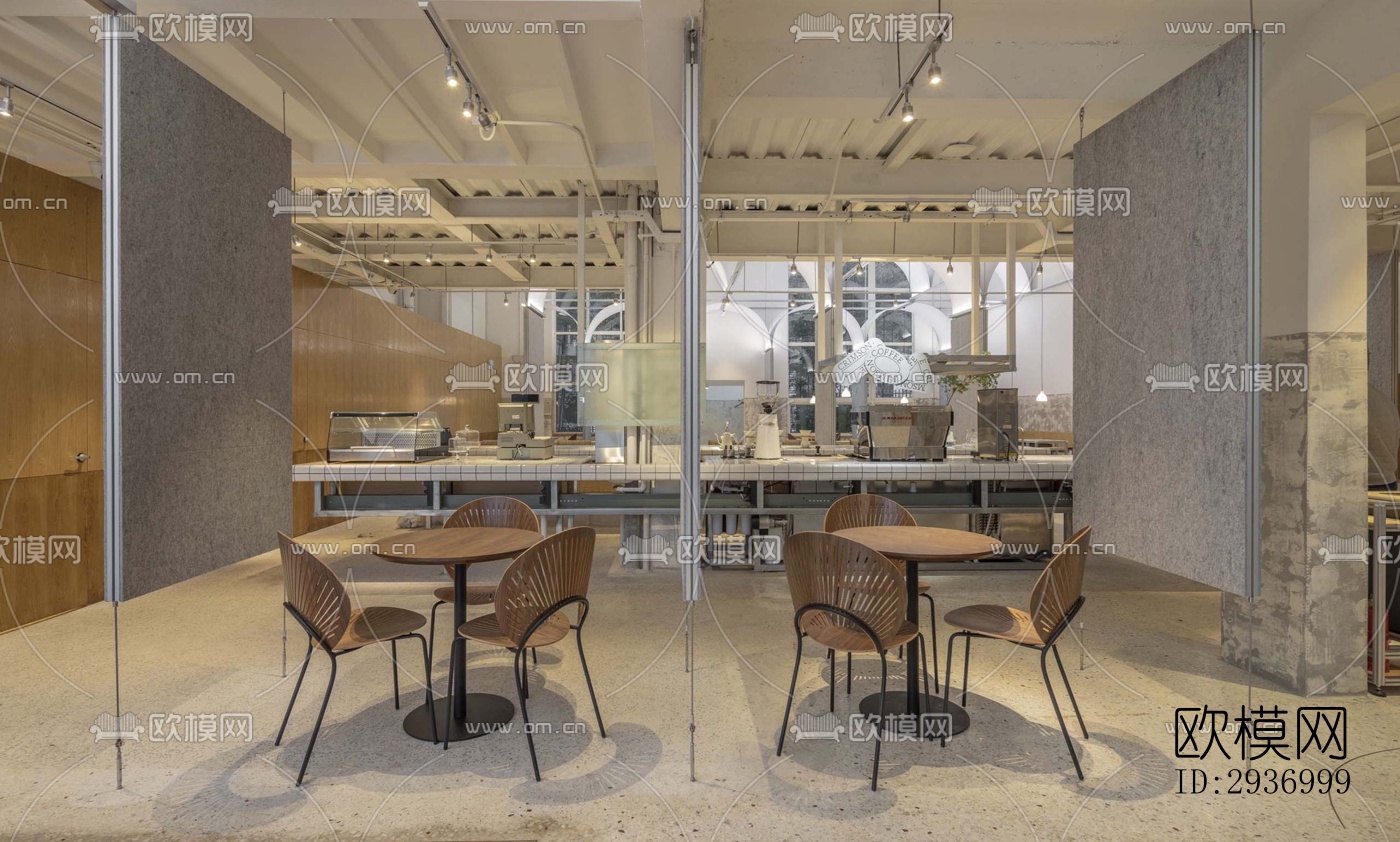 工业风咖啡奶茶效果图下载（渲染图6）