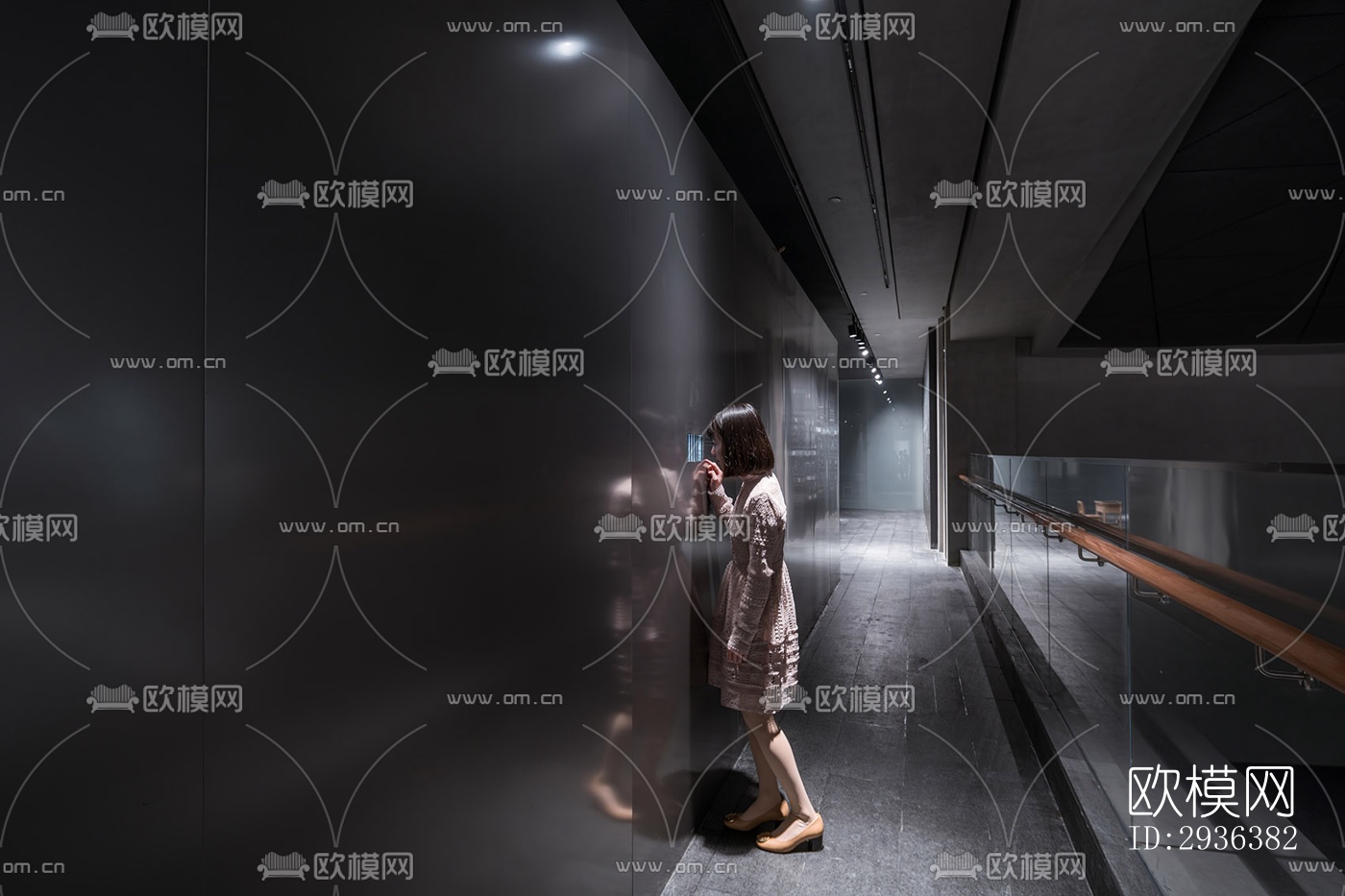 高级灰美术博物馆效果图下载（渲染图4）